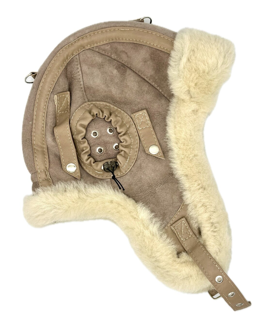 Chapeau aviateur Maverick en véritable peau de mouton
